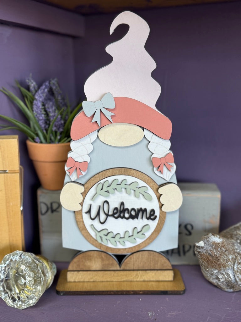 DIY Standing Interchangeable Gnome - GIRL