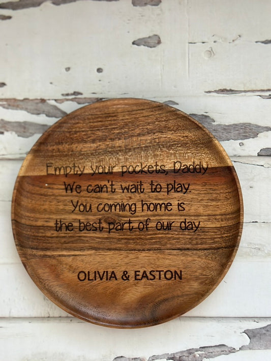 Engraved Daddy Catch Tray