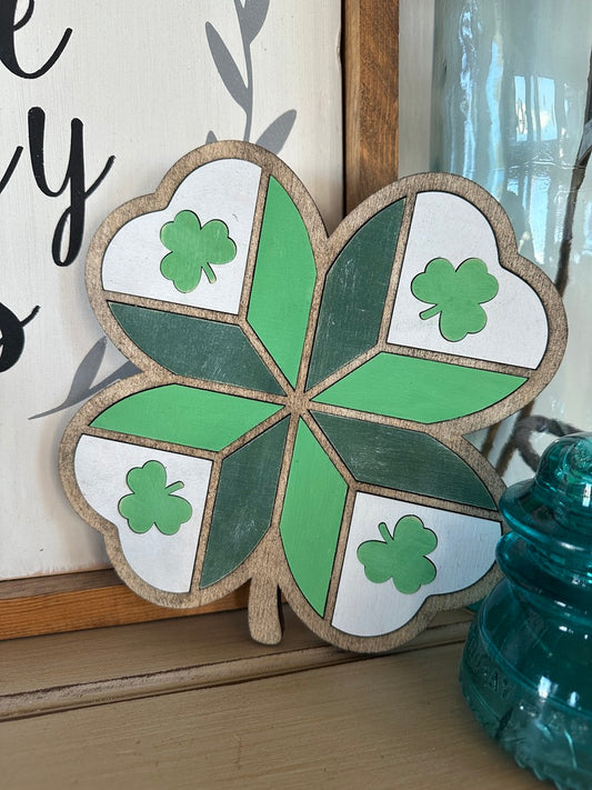 Barn Quilt Shamrock