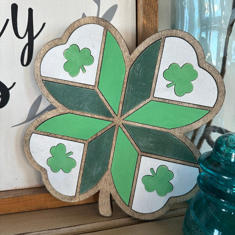 Barn Quilt Shamrock