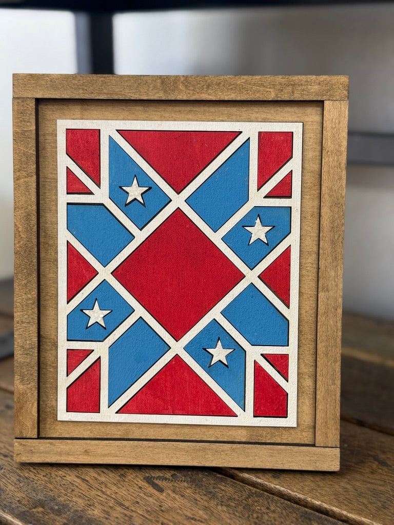 Swappable Insert - Barn Quilt