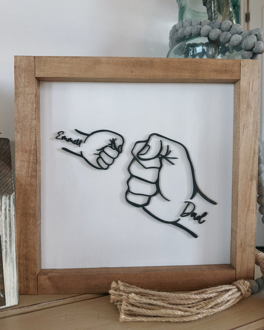 Fist Bump Personalized Sign