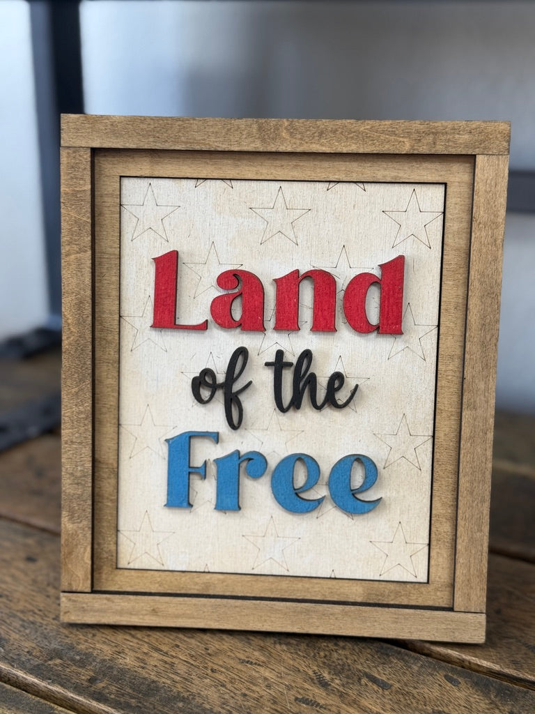 Swappable Insert - Land of The Free Insert