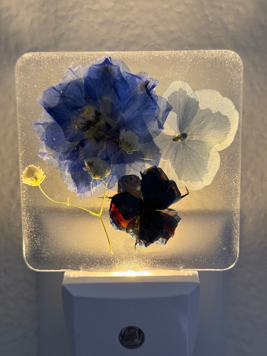 Pressed Flower Night LIght