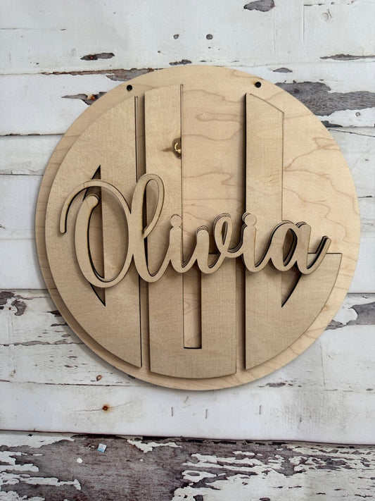 Personalized Monogram Youth Door Hanger