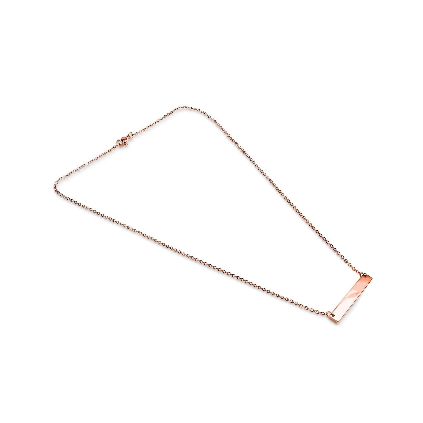 Polished Blank Stainless Steel Bar Necklace