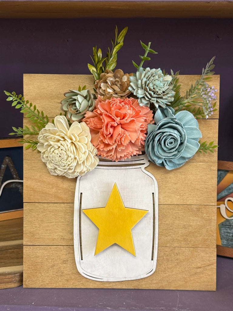 Sola Flower Mason Jar - Interchangeable Season