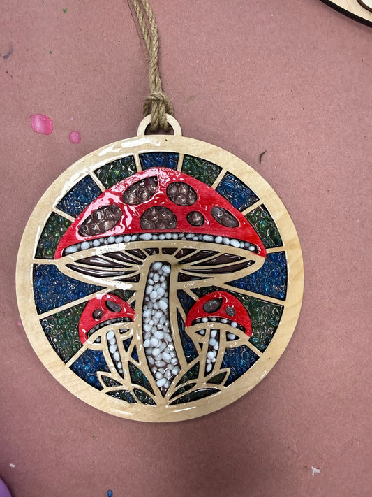Faux Stained Glass - Mushroom