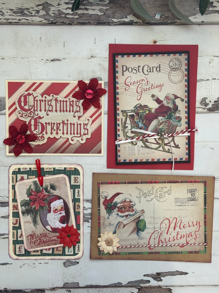 Bundle - Christmas Vintage Cards & Treat Holders