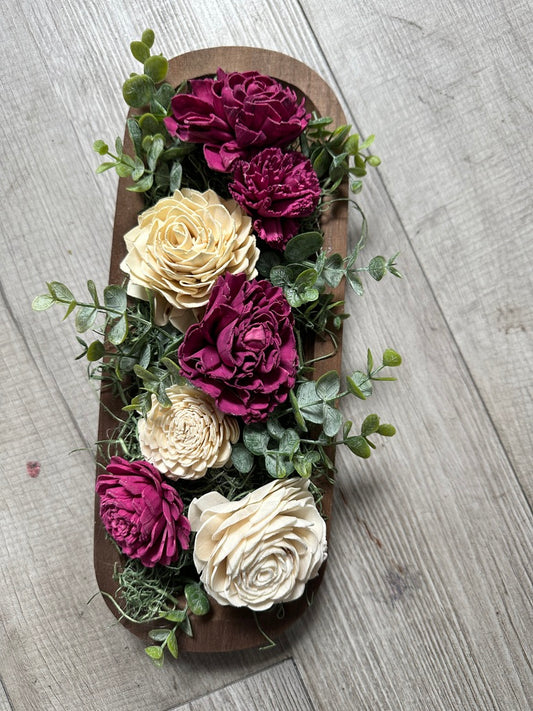 DIY Sola Flower Dough Bowl Arrangement