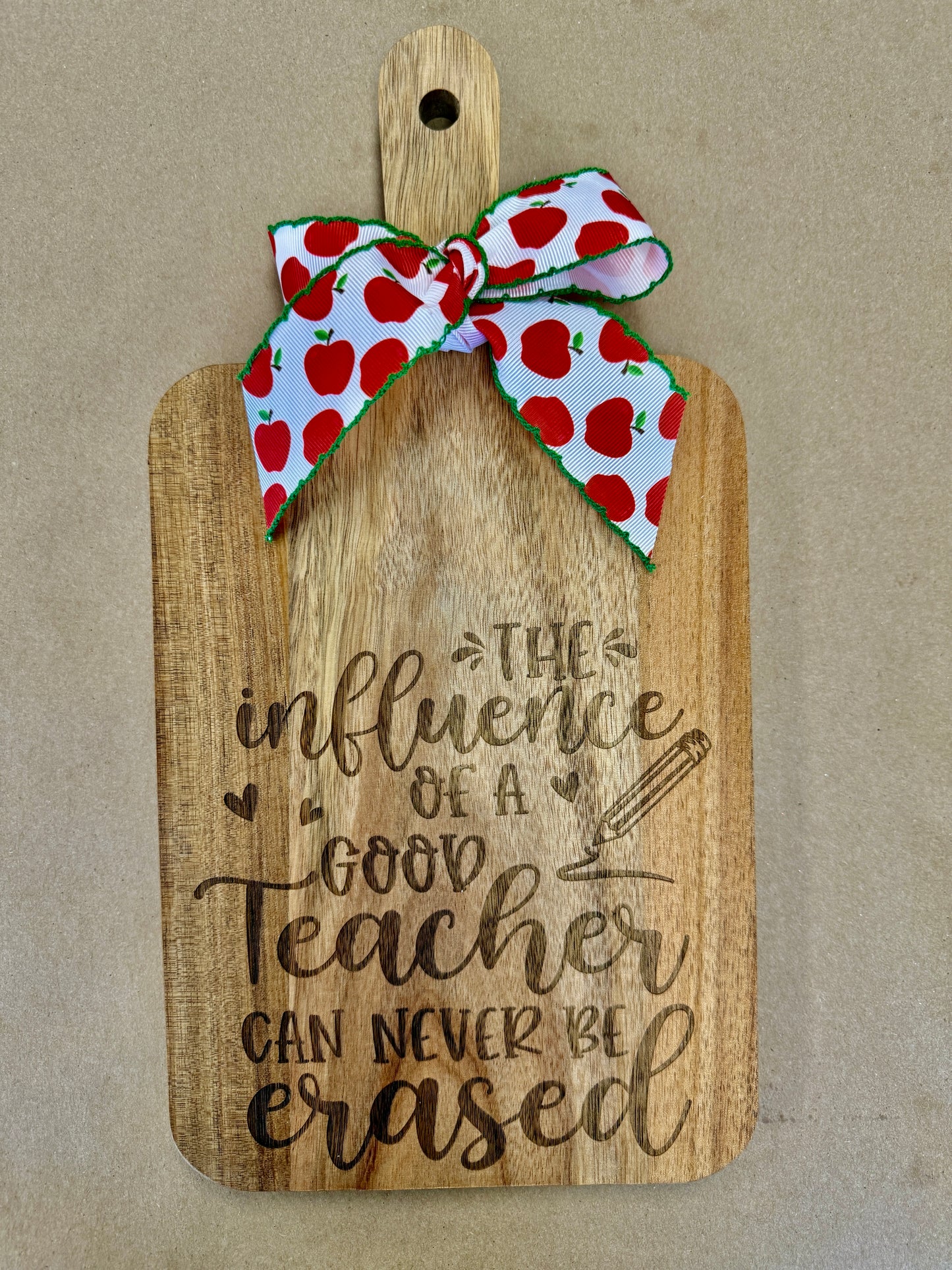 Engraved Teacher Charcuterie Board