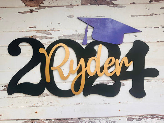 2024 Personalized Graduation Sign - COMES FINISHED