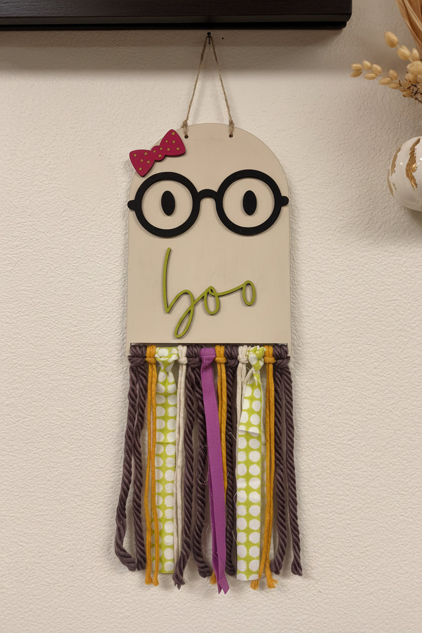 Ghost Macrame Sign