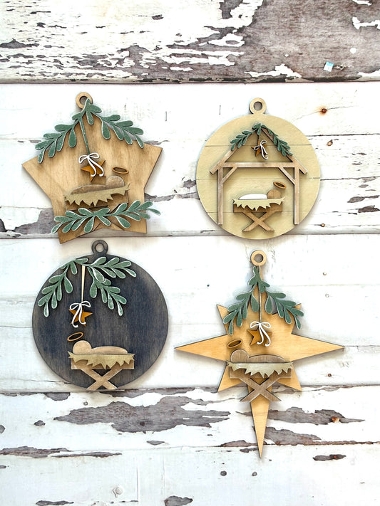Away in a Major Ornaments - Set of 4