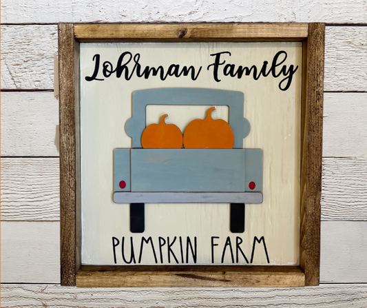 Personalized Family Pumpkin Farm Sign