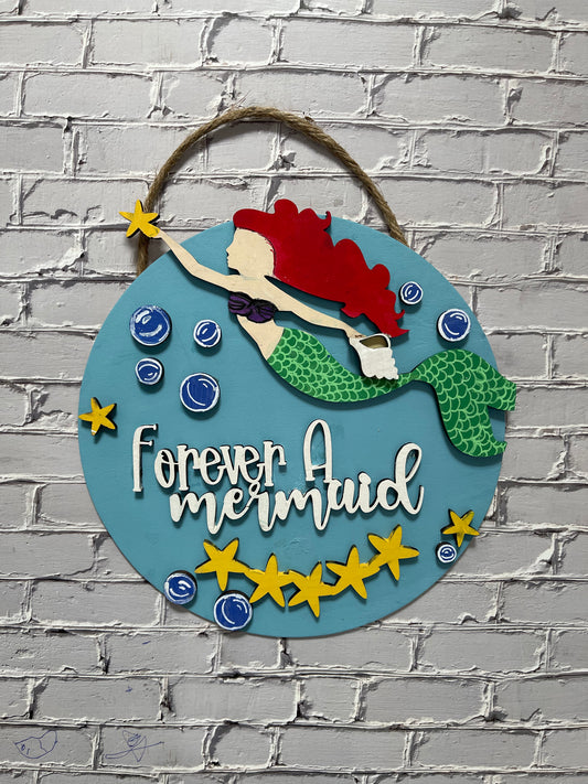 Forever a Mermaid Youth Door Hanger