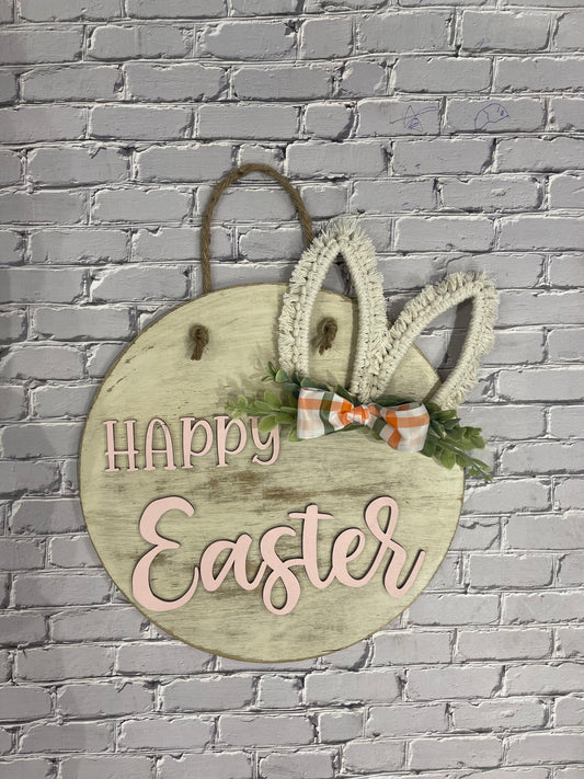 Happy Easter Bunny Ears Sign
