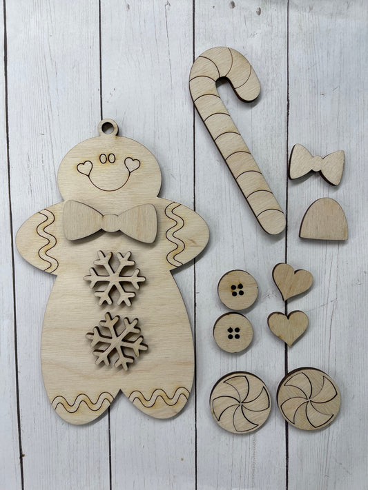 Build a Gingerbread Ornament - Set of 3