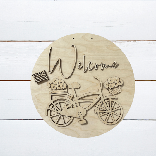 Welcome Bicycle Sign