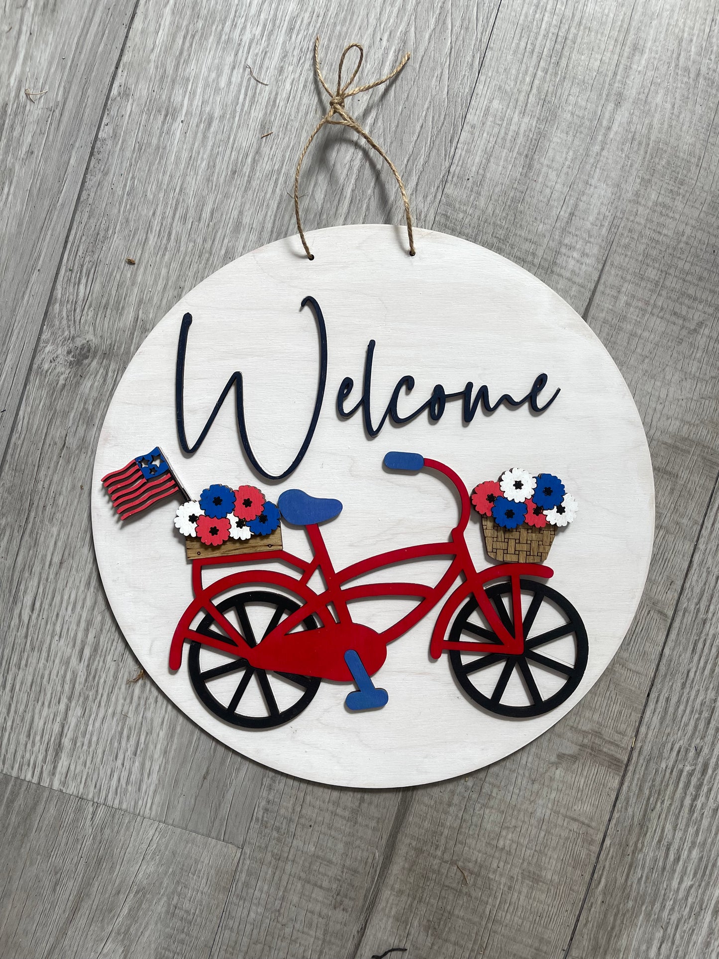 Welcome Bicycle Sign