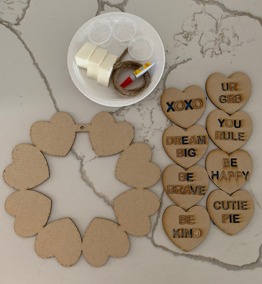 Valentines 3D Heart Wreath