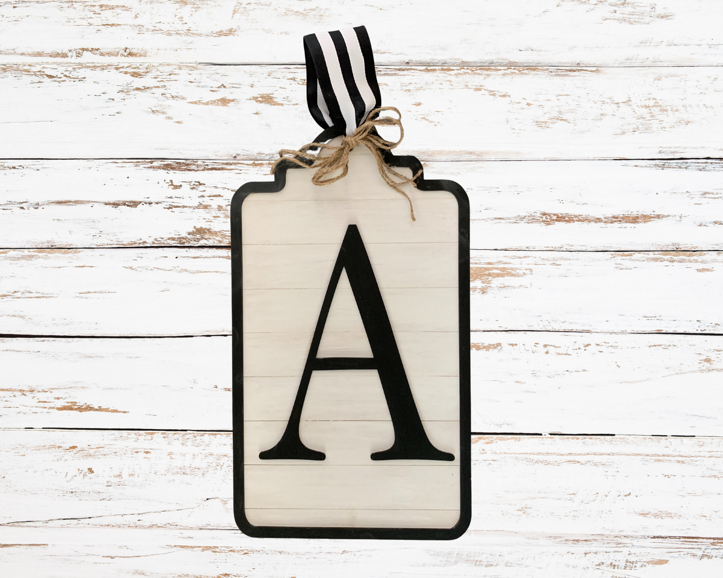 Farmhouse Initial Door Tag