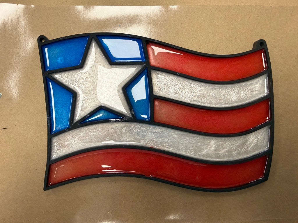 Faux Stained Glass - American Flag