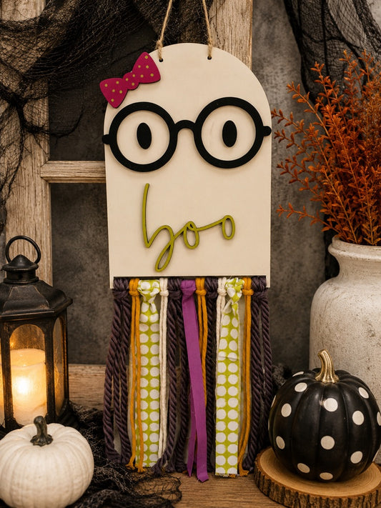 Ghost Macrame Sign