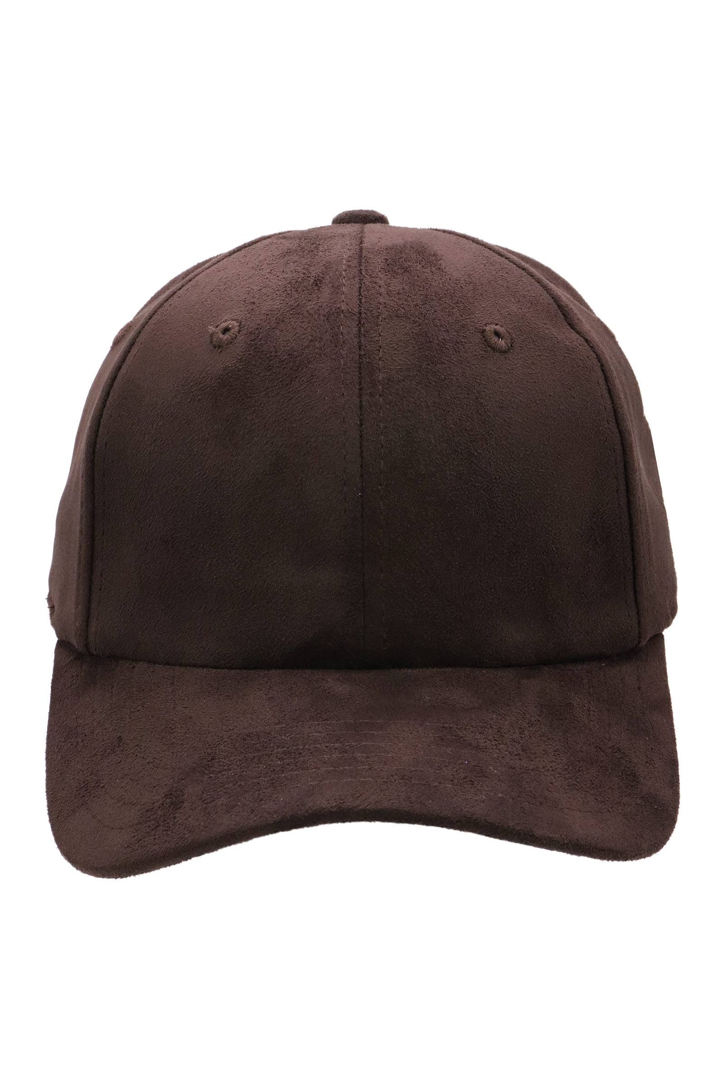 Premium Vegan Suede Strap-back Baseball Cap: DARK RED / ONE SIZE