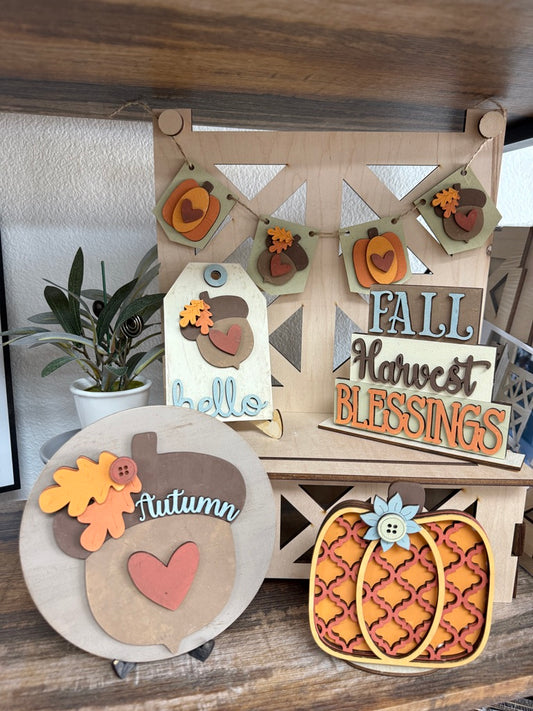Fall Harvest Tier Tray Set