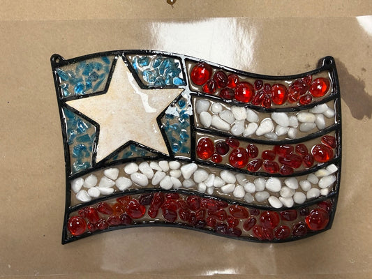 Faux Stained Glass - American Flag