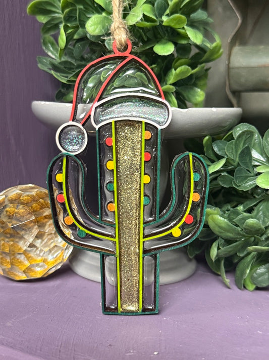 Cactus Resin Ornament