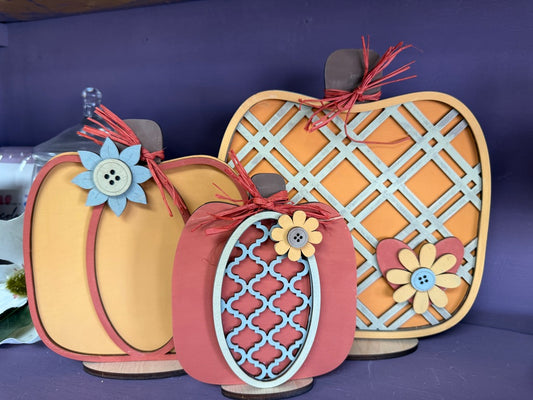 Pumpkin Shelf Sitter - Set of 3