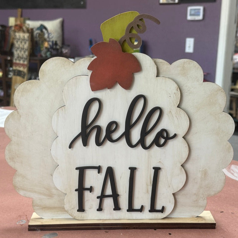 Hello Fall Layered Pumpkin