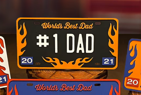 #1 Dad License Plate