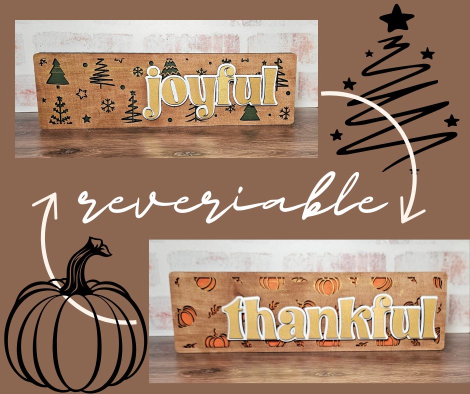 Thankful/Joyful Shelf Sitter