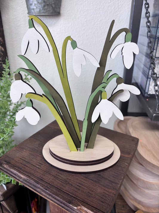 Snowdrop Flowers with Stand