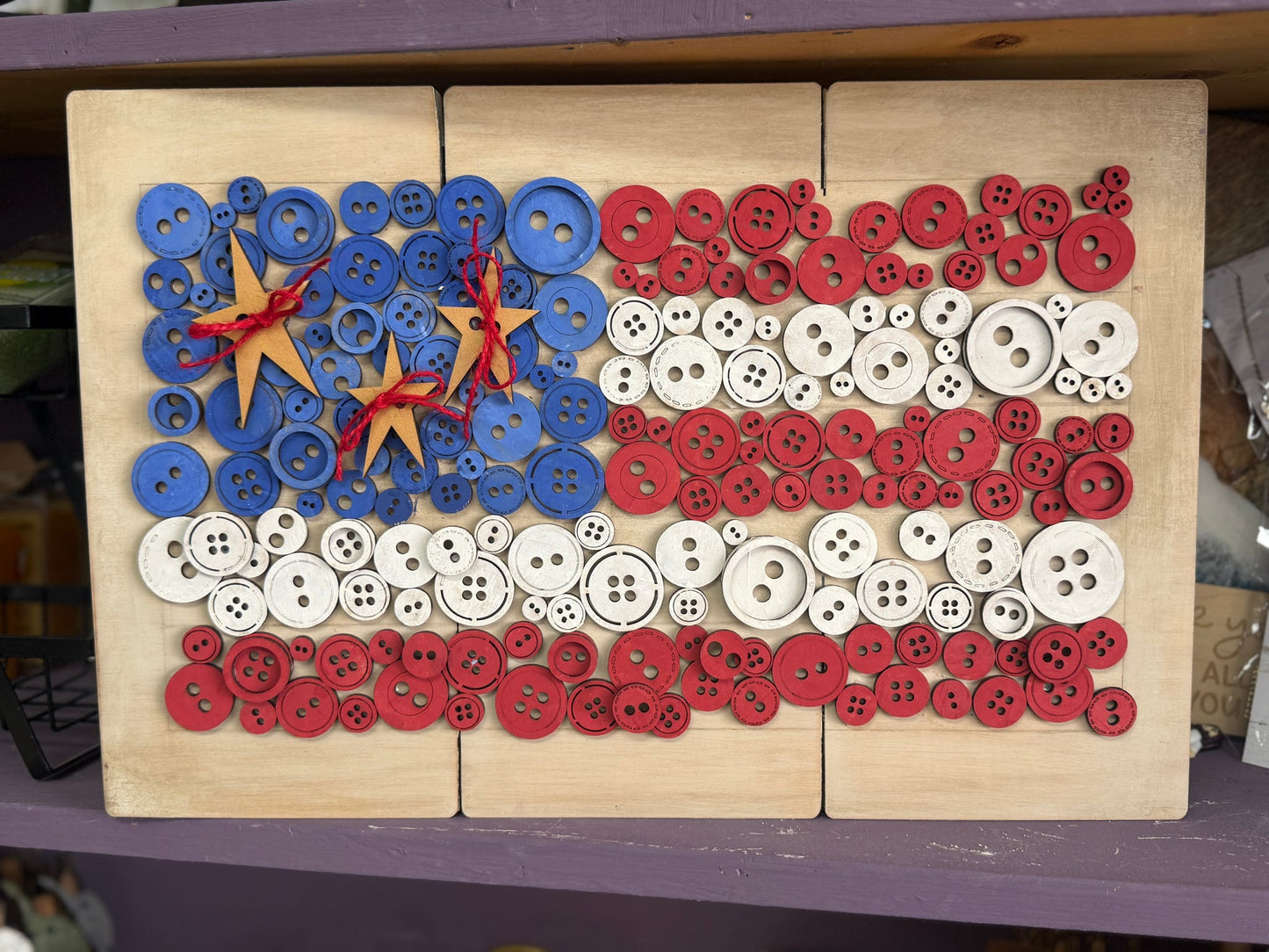 American Flag Button Board