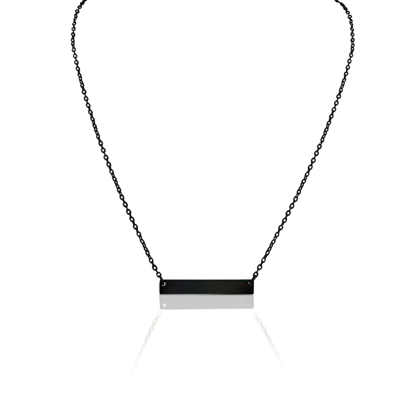 Polished Blank Stainless Steel Bar Necklace