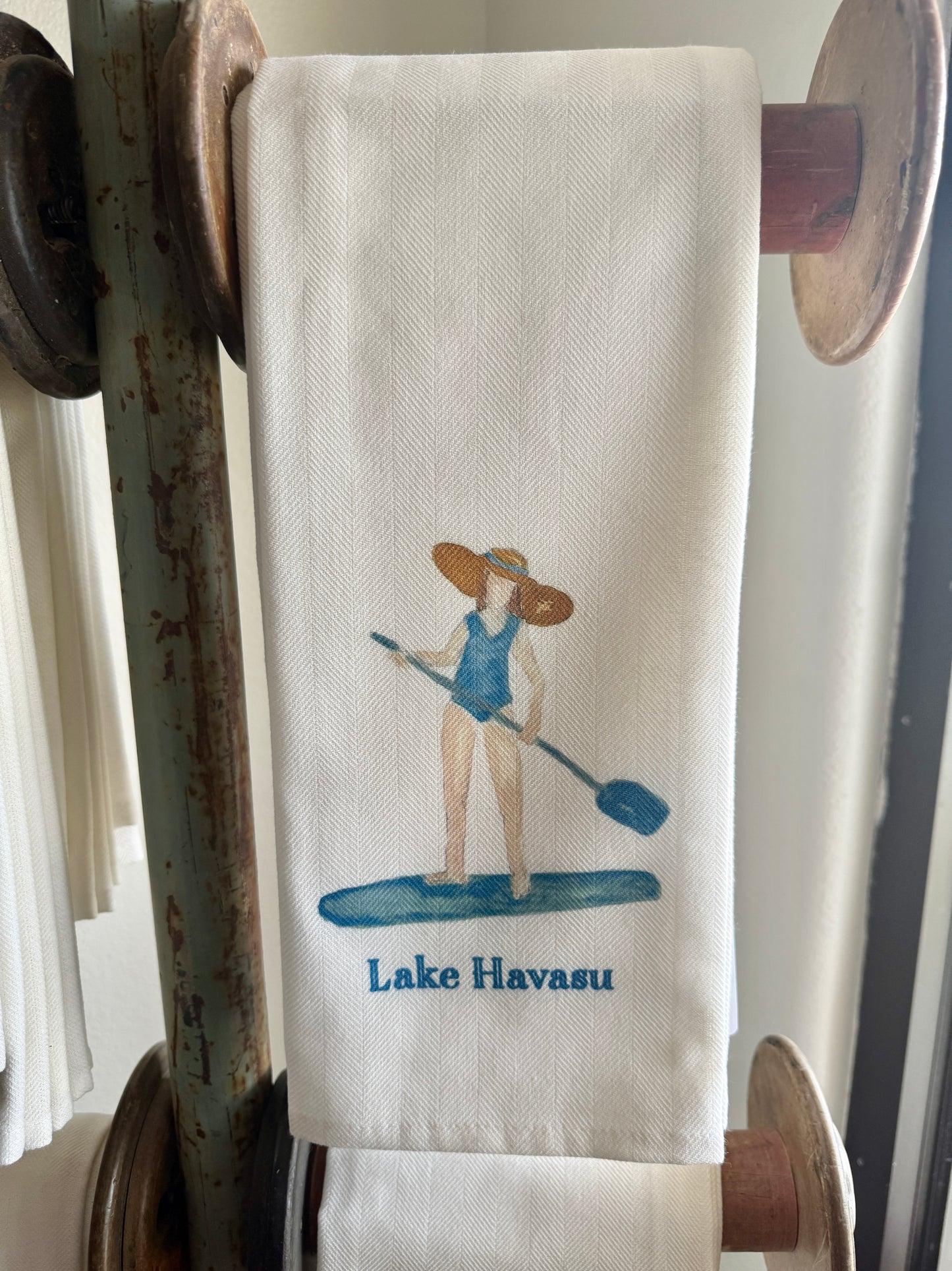 Paddle Boarding Tea Towel