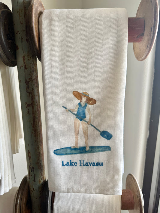 Paddle Boarding Tea Towel