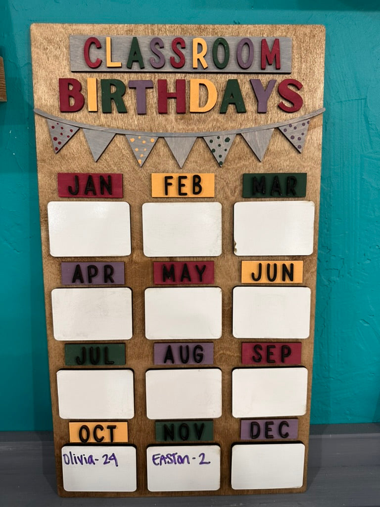 Classroom Birthday Calendar