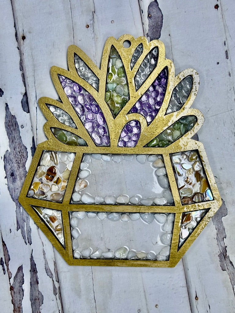 Faux Stained Glass - Succulent