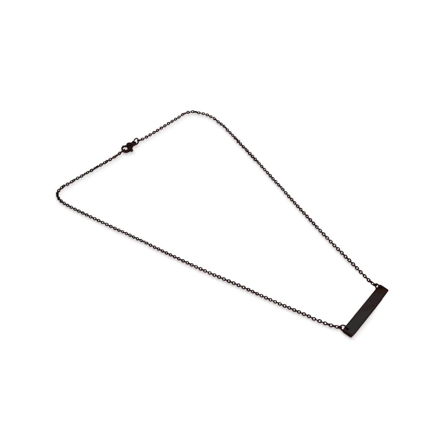 Polished Blank Stainless Steel Bar Necklace