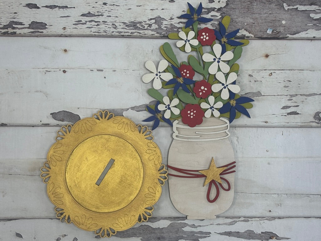 Wooden Mason Jar and Stand