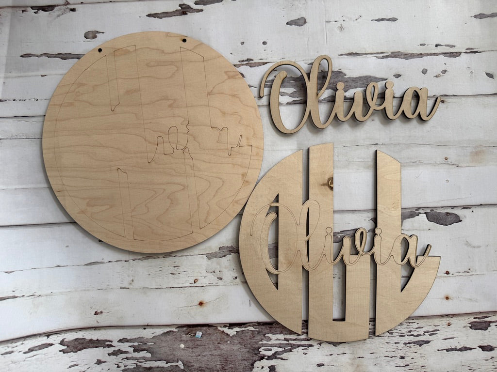 Personalized Monogram Youth Door Hanger