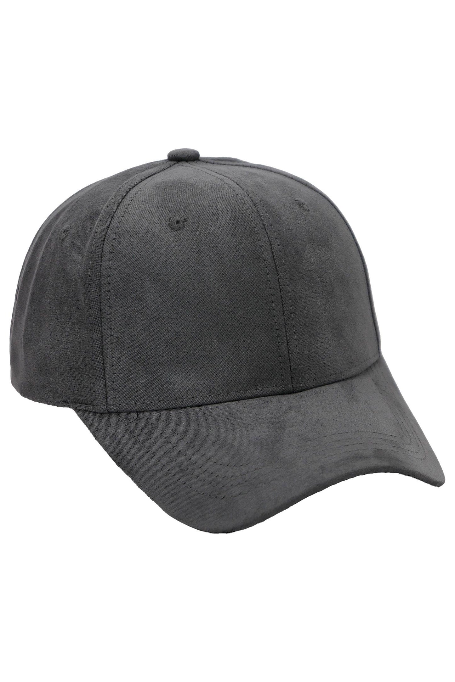 Faux Suede Buckle Strap Back Baseball Cap