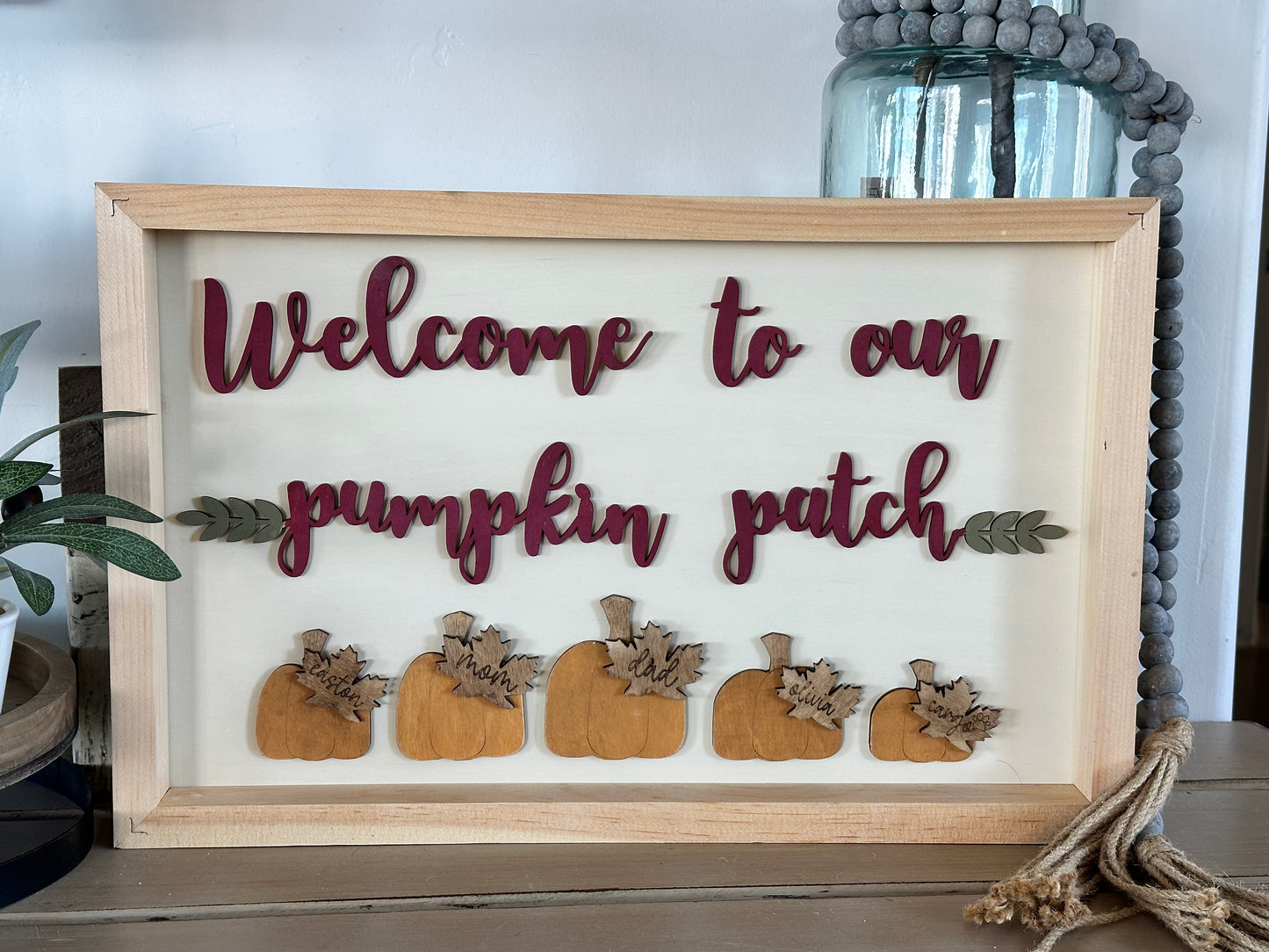 Family Pumpkin Patch Sign -Personalized