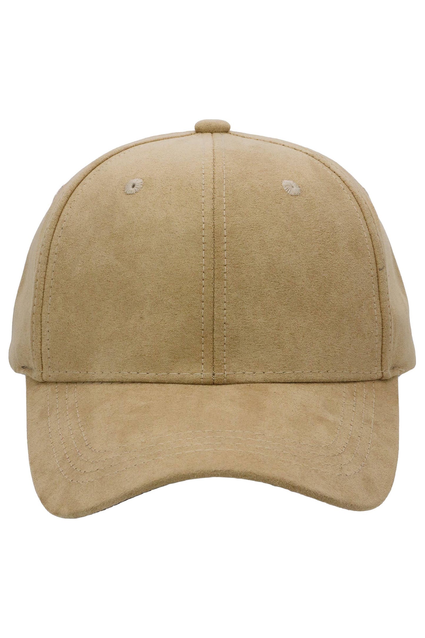 Faux Suede Buckle Strap Back Baseball Cap