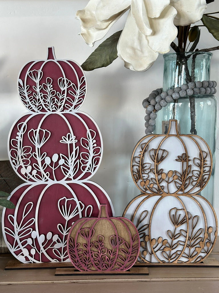 Stacked Pumpkins - Set of 3